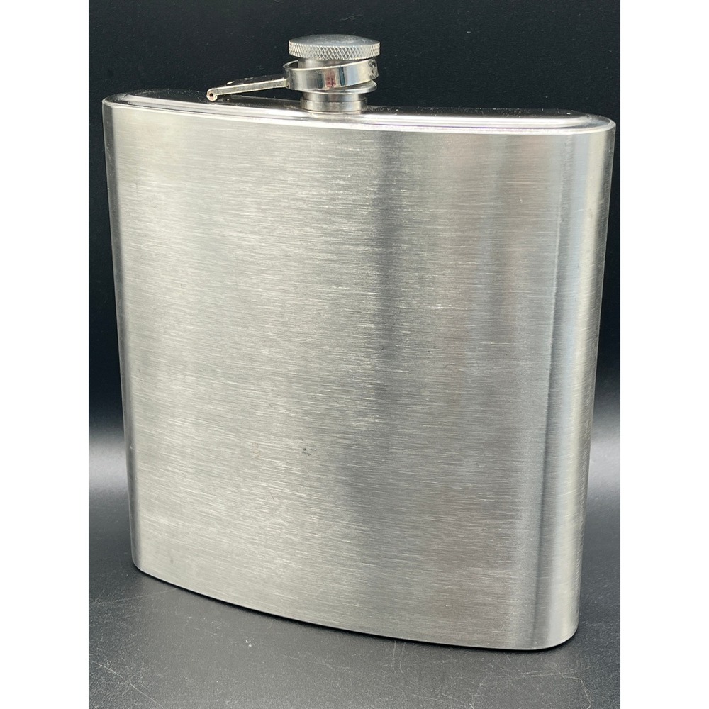 Sharper Image 40oz Stainless Steel Hip Flask Silver Large Jumbo 19732A5181